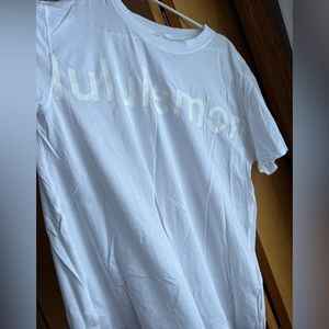 White lululemon all yours graphic tee